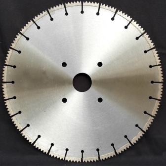 Table saw blade for abrasive material